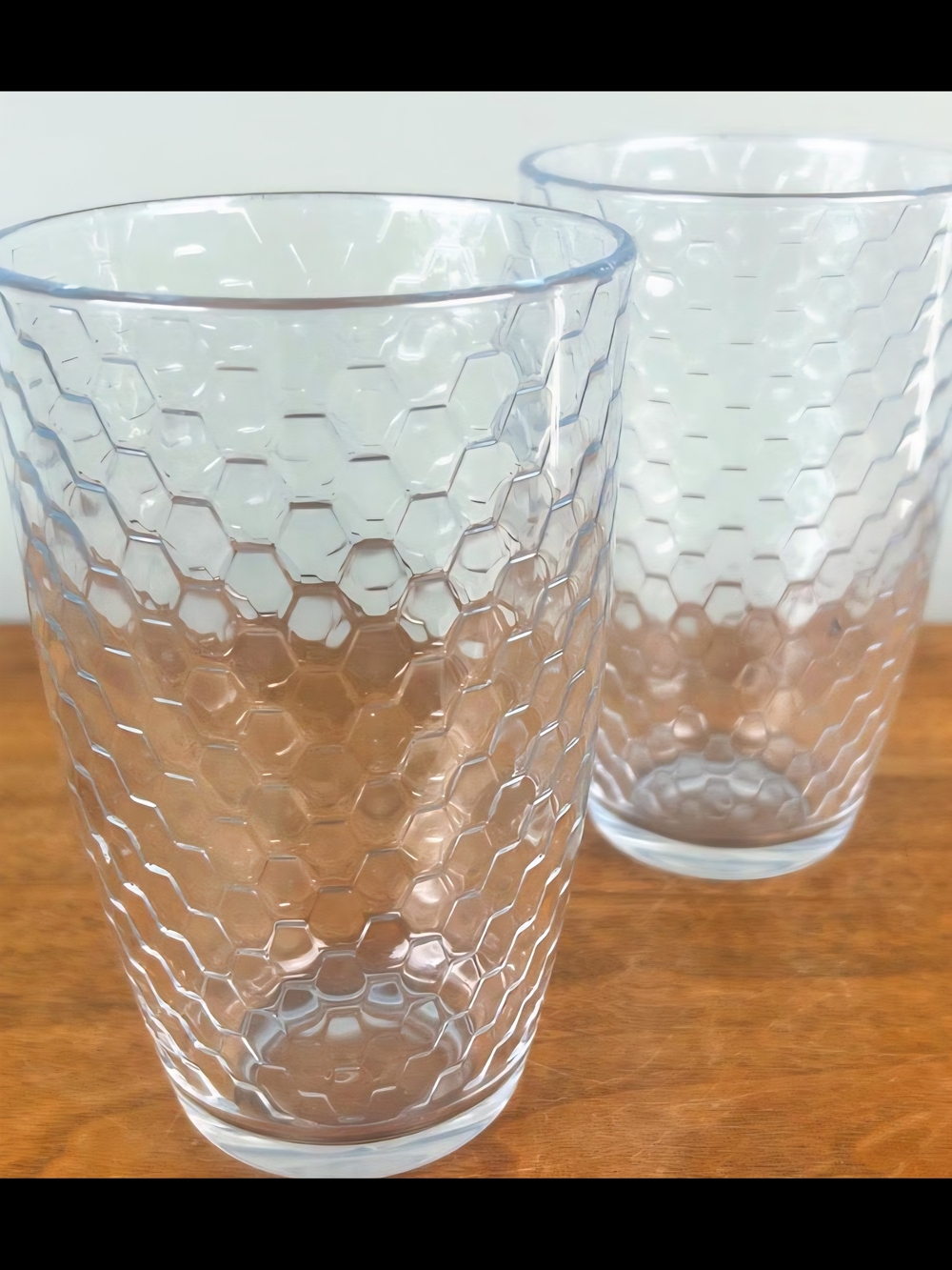 Vintage Pasabahce Honeycomb Glasses. Set Of 2